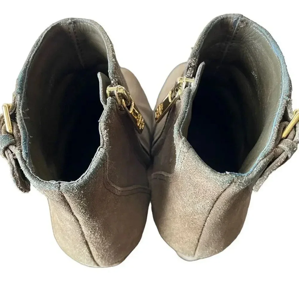 Tory‎ Burch Milan Suede Bootie Women’s 5.5 Brown Heel Boho Festival